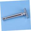 NULYLU Old-fashioned Manual Hand Shaver for Men Beard Trimming Tool Silver for Father's Day Compact Design for Easy Travel and Use view 4
