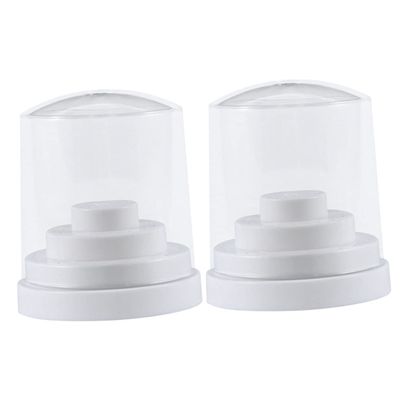 BIUDECO 2pcs Nail Bit Holder Box Slots Manicure Drill Bits Container Nail Tech Organizers and Storage Case
