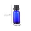 ASAKKURA 12pcs Blue Glass Empty Essential Oil Bottles with Large Dropper Cap Travel-friendly Sub Bottles for Diy Perfumes Scents Beauty Liquids view 2