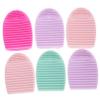 SKISUNO 6pcs Silicone Makeup Brush Cleaning Mat Portable Scrubber for Care Flexible and Durable Design Mixed Color for Home and Salon Use view 1