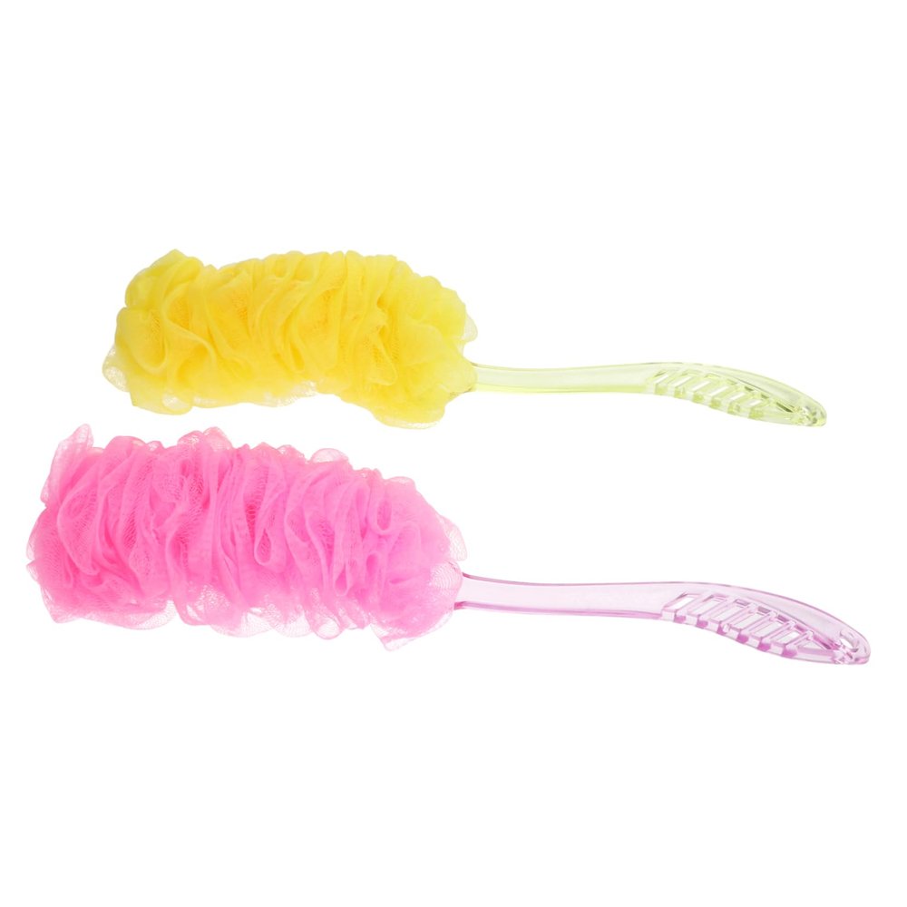 ASAKKURA 2pcs Body Scrubber Bath Brush Exfoliating Long Handle Cleaning Tool for Deep Skin Cleansing Random Accessories for Men and Women