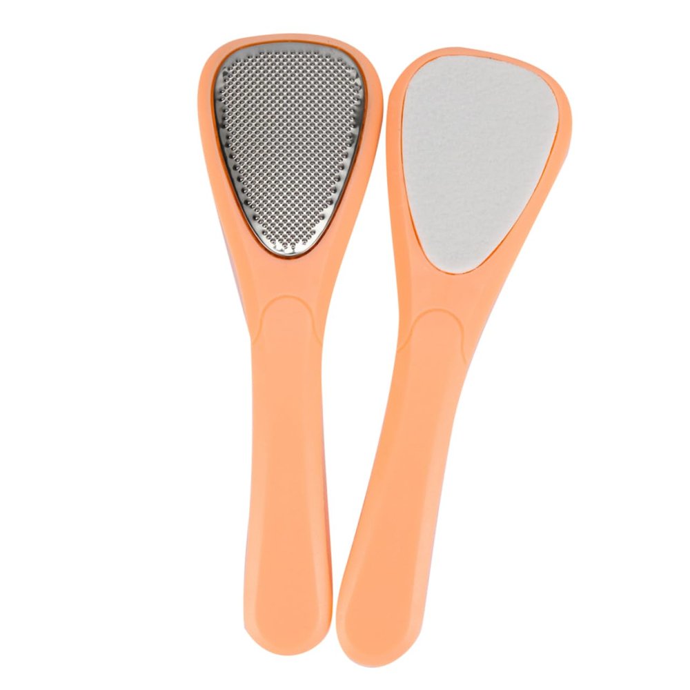 Outanaya 2pcs Stainless Steel Foot File Pedicure Tool Foot Scrubber Callus Remover