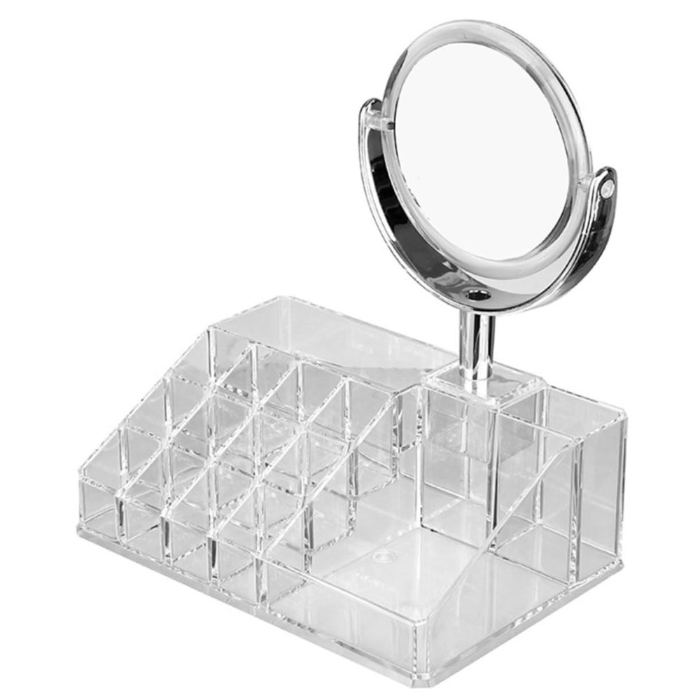 ABOOFAN Makeup Organizer Case Cosmetics Storage Holder Lipstick Holder Desktop Lipstick Rack Corner Counter Shelf