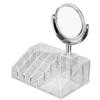 ABOOFAN Makeup Organizer Case Cosmetics Storage Holder Lipstick Holder Desktop Lipstick Rack Corner Counter Shelf view 1