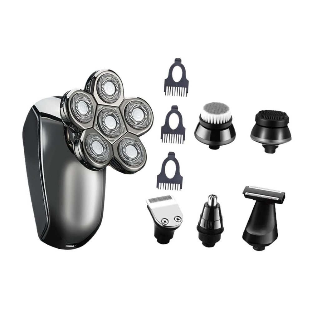 BELLIFFY Rechargeable Electric Shaver Six Head Razor for Men Portable Beard Trimmer with Washable Design Lightweight and Durable Grooming Tool for All Angles