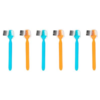 Healeved 6pcs Stainless Steel Eyebrow Razor for Face Brow Trimmer Brush Comb Facial Hair Remover for Women for Face Brow Shaper Facial Hair Removal Tool
