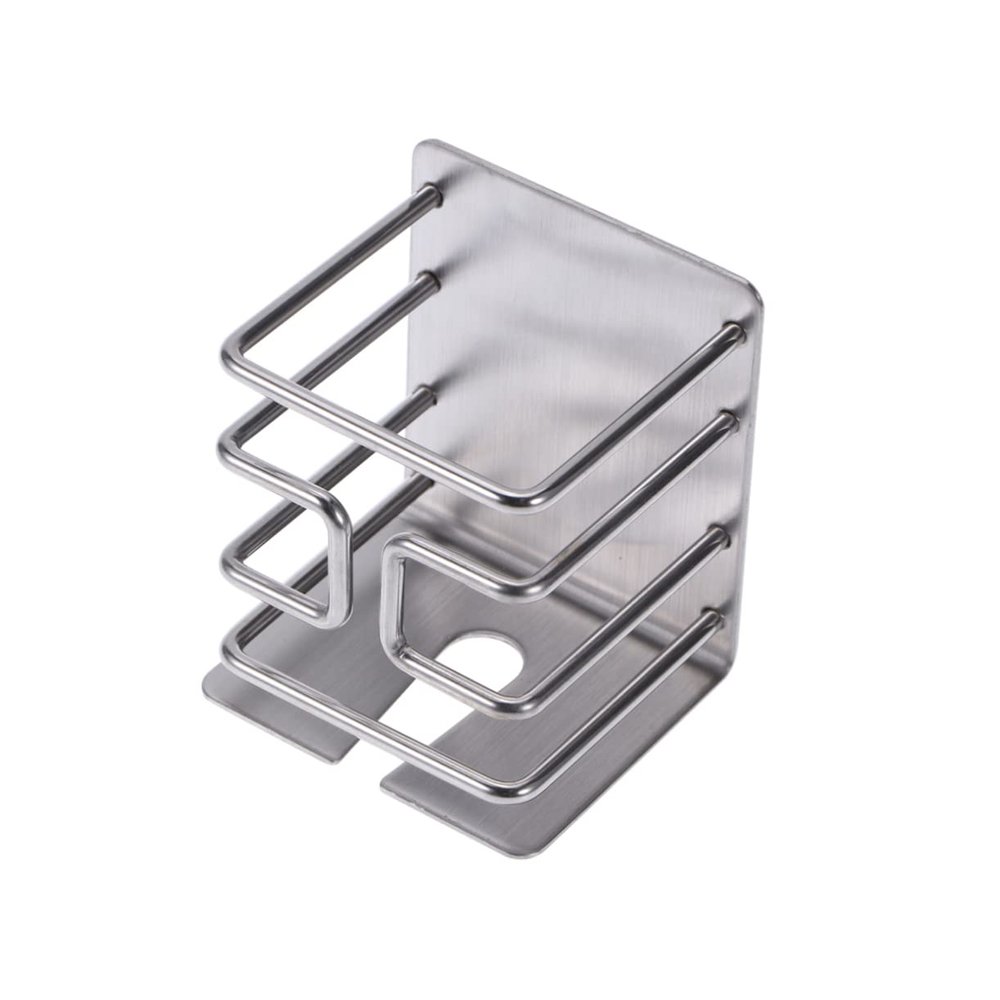 ABOOFAN Stainless Steel Shaver Storage -Mounted Non-Trace Electric Razor Holder for Smooth Surfaces Easy Installation Bathroom Organizer for Shaver and Toothbrushes