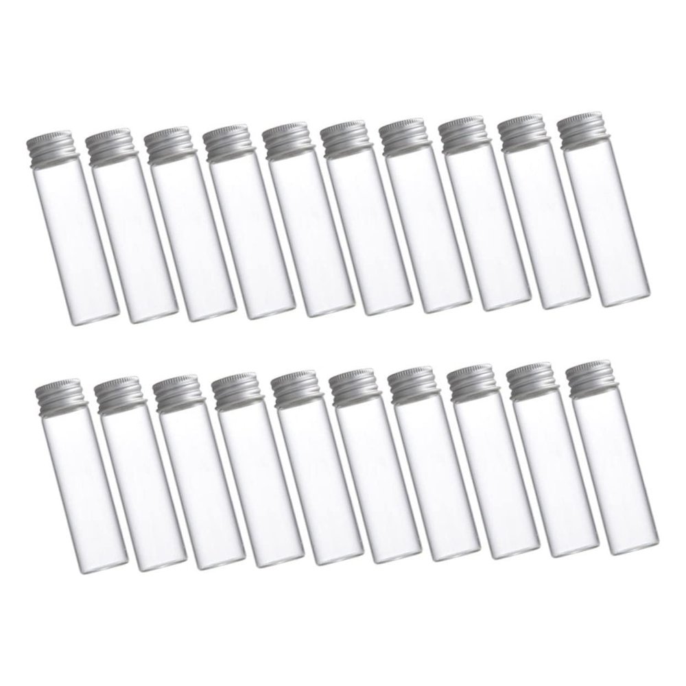 MUSISALY 20pcs Airtight Refillable Glass Bottles Travel Bottles Essential Oil Dispenser Portable