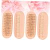 Healeved 4pcs Double-sided Nail Cleaning Brush Handle Bristle Massage Brushes for Manicure Pedicure Sturdy Comfortable Grip for Salon Use Home Nail Care view 3