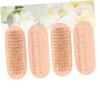 Healeved 4pcs Double-sided Nail Cleaning Brush Handle Bristle Massage Brushes for Manicure Pedicure Sturdy Comfortable Grip for Salon Use Home Nail Care view 4