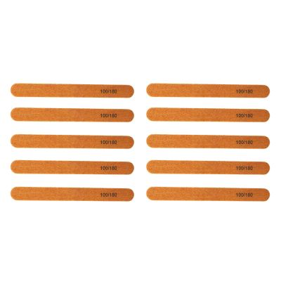 10pcs Nail File Professional Wooden Core Reusable Double Sides Washable Grit Nail Files for Acrylic Nails