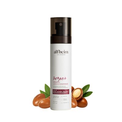 ALFHEIM Argan+ Repairing Leave-in Conditioner Spray for Dry, Damaged & Frizzy Hair with Argan Oil, Keratin, Oat Protein  Instant Detangling, Shine & Frizz Control  Color Safe, Sulfate Free  5.4 oz