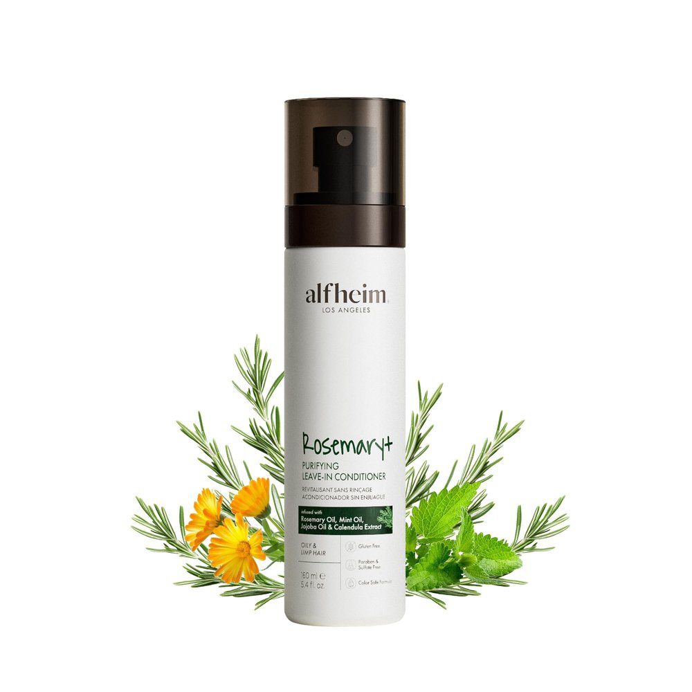 ALFHEIM Rosemary+ Purifying Leave-In Spray Conditioning & Refreshing Spray for Oily & Fine Hair with Rosemary, Peppermint & Jojoba Oils  Mist  Lightweight, Smooths & Revives  5.4 oz / 160 ml