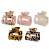 YOEMAYUNER Medium Hair Clips for Women 2inch for Thin Hair Square Hair Clips Small Rectangle Hair Claws Non Slip Hair Claw Clips Small Tortoise Claw Clips (5PCs 5Colors D) view 1