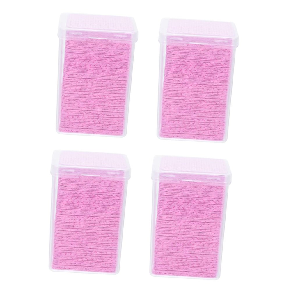 Outanaya 800pieces Pink Eyelash Glue Wipes Cleansing Pads for Glue Bottle Cleaning Non-Woven Wipes for Salon and Home Use Prevent Clogging and Enhance Grafting Efficiency