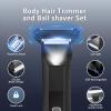 Beatslm Body Trimmer for Men, Groin & Body Hair Trimmer, Ball Foil Shaver, Nose Hair Clippers, 3 in 1 Men's Waterproof Wet/Dry Groomer with Travel Case &Travel Lock, LED Display, Black view 2