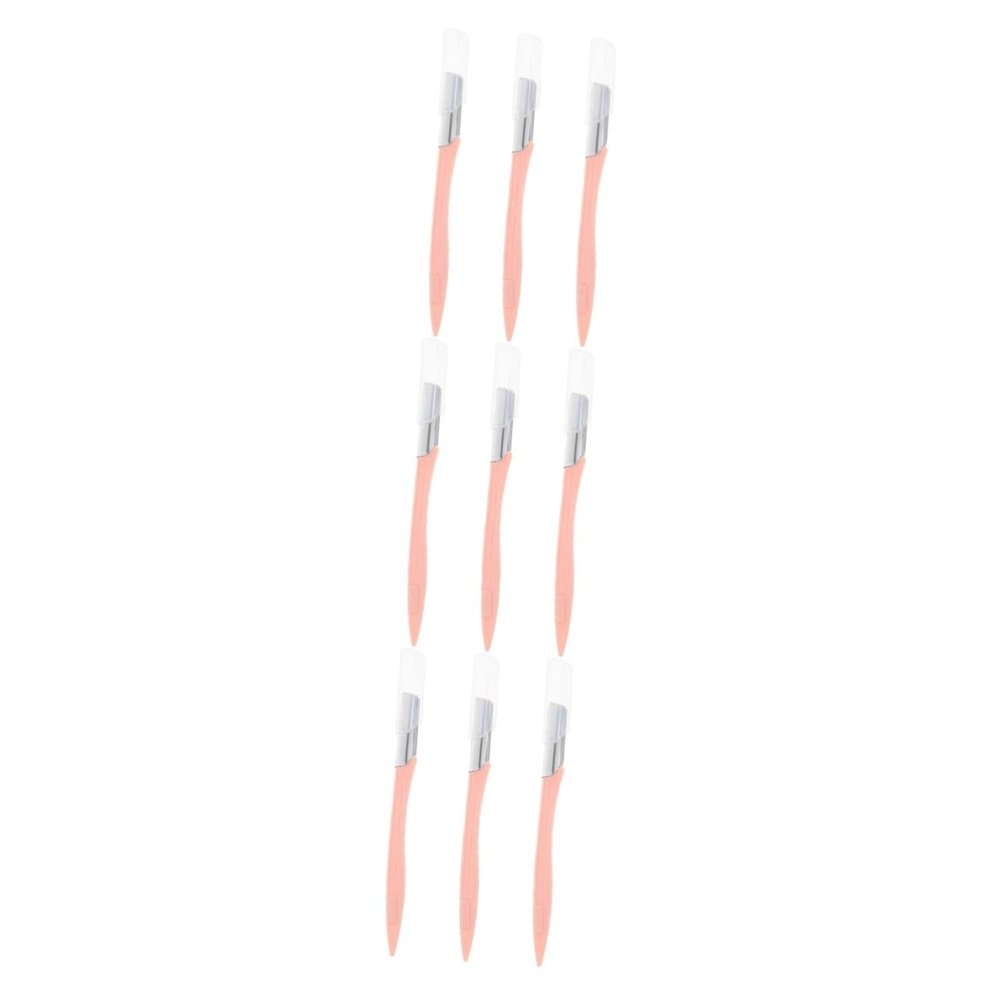 FOMIYES 9pcs Eyebrow Razors Pink Trimming Shaver for Precision Eyebrow Shaping and Facial Hair Removal Convenient and Grooming Tool
