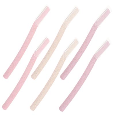 Didiseaon 6pcs Eyebrow Trimmer Blades Portable Grooming Tool for Precise Eyebrow Shaping and Facial Hair Removal Handles