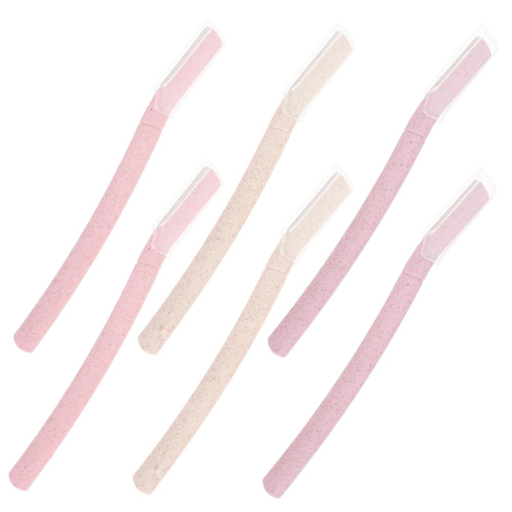 Didiseaon 6pcs Eyebrow Trimmer Blades Portable Grooming Tool for Precise Eyebrow Shaping and Facial Hair Removal Handles
