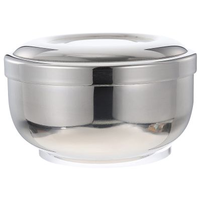 OHPHCALL 1pc Stainless Steel Shaving Soap Foaming Bowl Lid Compact Bubble Bowl for Men Slip Design for Easy Lathering Shaving Accessory for Grooming Routine