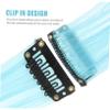 Outanaya 15pcs Clip Human Hair Extensions Blue Hair Extensions for Women Natural Clip Hairpieces for Girls for Women view 2