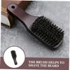 Healeved Beard Brush with Boar Bristles Compact Personal Care Tool for Men for Grooming and Styling Facial Hair for Travel and Daily Use view 4