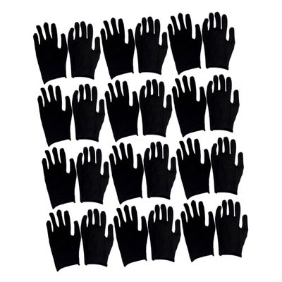 Gatuida 12pairs Thick Cotton Gloves for Work Comfortable Hand Protection Black for Gardening and Other Tasks Lightweight