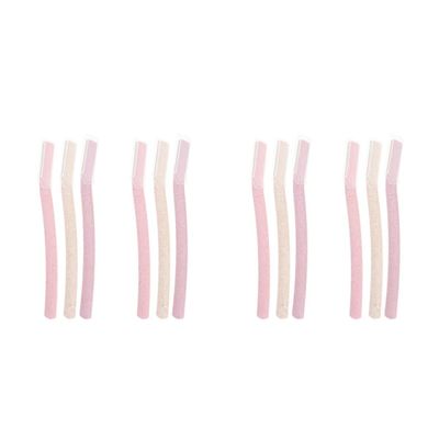 NOLITOY 2sets Men's Eyebrow Razor Trimmer Kit Facial Hair Trimmer Eyebrow Shaper Travel Beauty Tool Stainless Steel 6pcs*2 Random Color