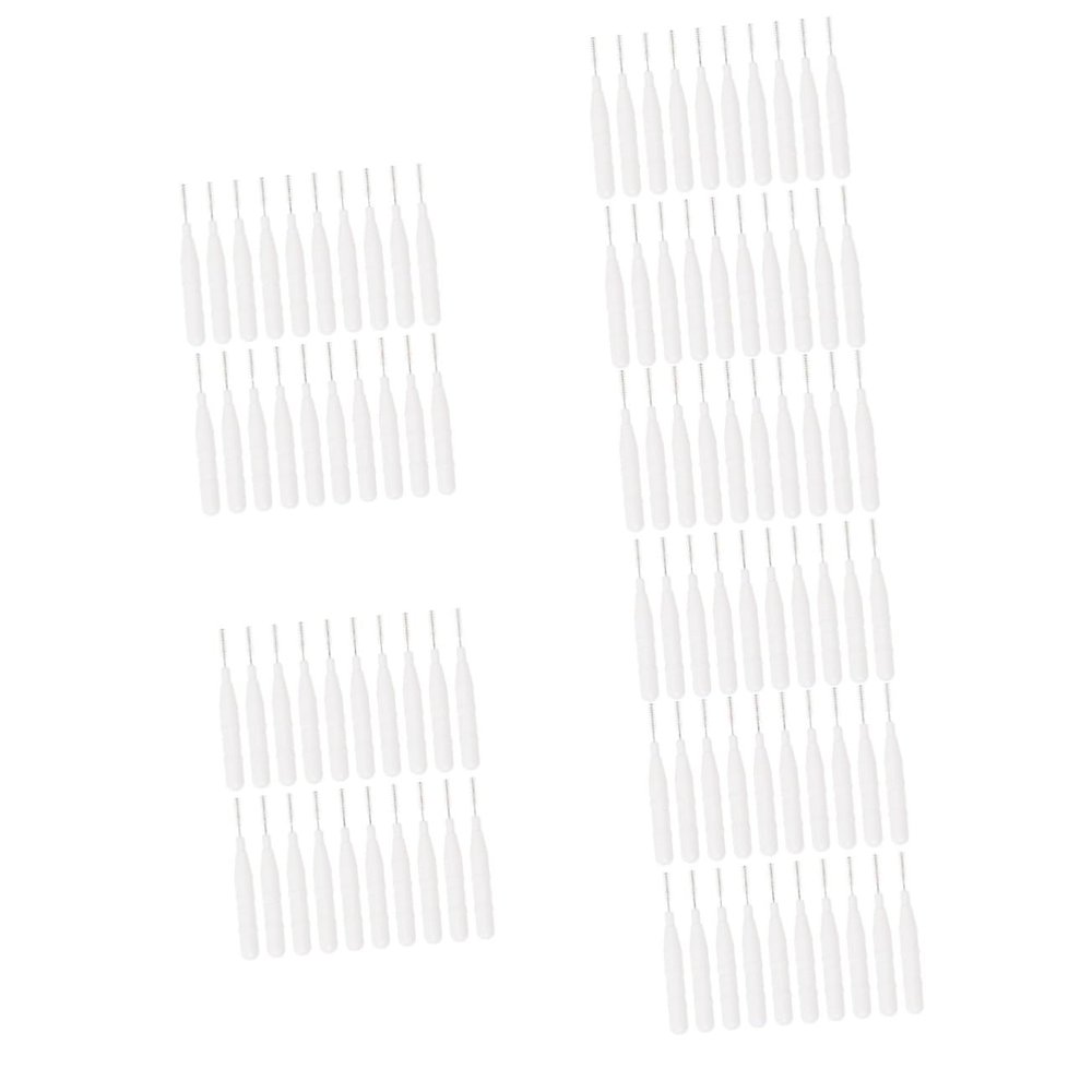 VINTORKY 100pcs Mini Eyebrow and Interdental Brushes Multi-use Makeup Applicators Smooth Handle for Makeup Artists and Enthusiasts Portable Oral Care Tool for Healthier Teeth