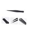 BIUDECO 12pcs Stainless Steel Eyelash Tweezers for Makeup Tools for Eyelash Grafting and Eyebrow Grooming and Comfortable Design for Personal and view 2