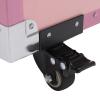 GDAE10 Lockable Rolling Makeup Train Case,with Foldable Vanity Table & Mirror & Color Adjustable Lights,Large Capacity Makeup Travel Case Cosmetic Organizer on Wheels,for Salon Barber (Pink) view 4