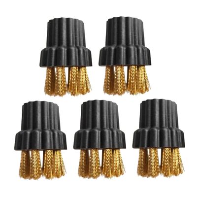 IWOWHERO 5pcs Multi-Purpose Bronze Cleaning Machine Brush Head for Household Use Durable Steam Cleaner Brushes for Efficient Home Cleaning