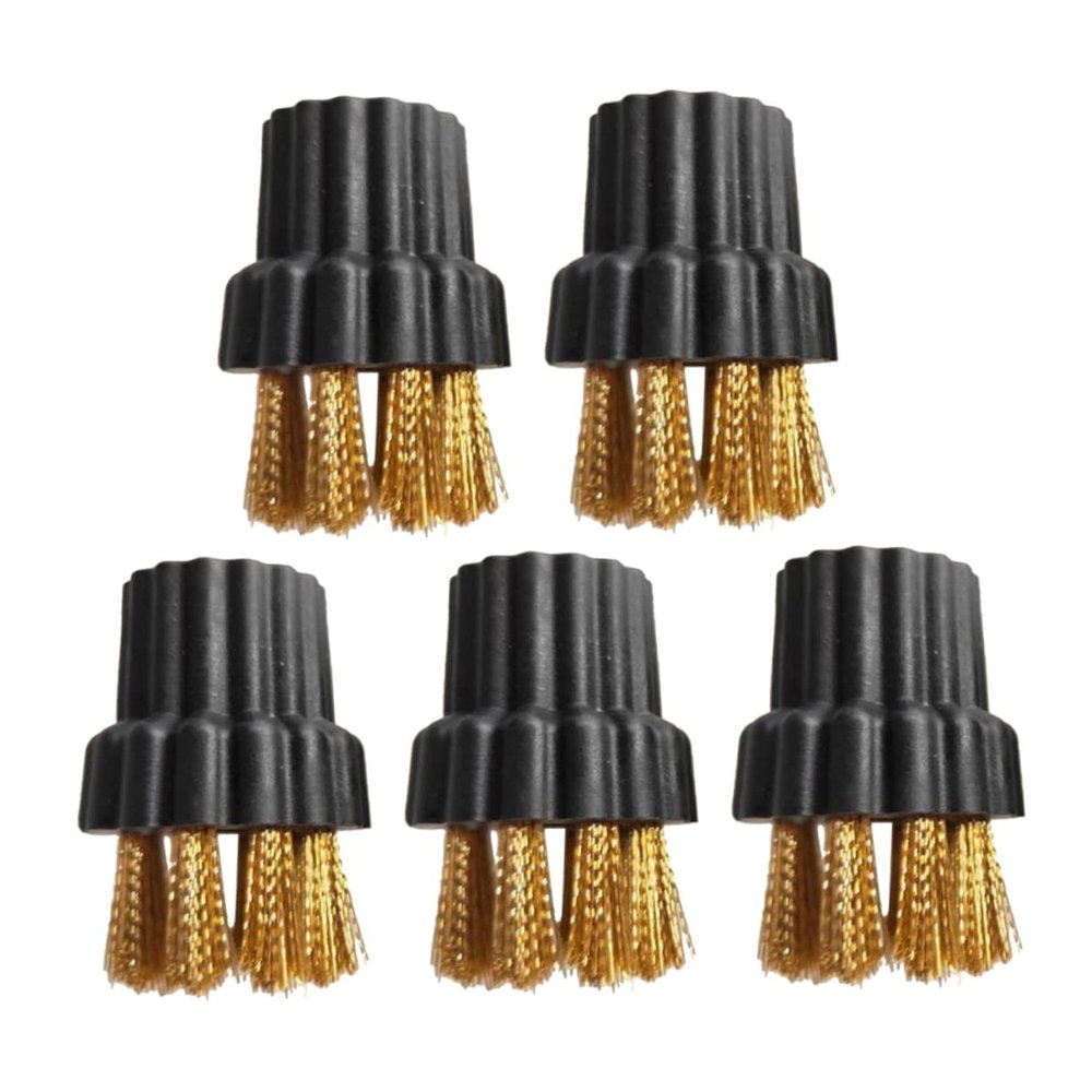 IWOWHERO 5pcs Multi-Purpose Bronze Cleaning Machine Brush Head for Household Use Durable Steam Cleaner Brushes for Efficient Home Cleaning