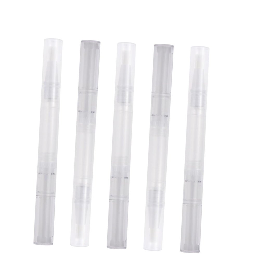 BIUDECO 10pcs Empty Nail Oil Bottles Nail Pen Brush Tip Empty Oil Pen for Cuticle Eyelash Growth Perfume