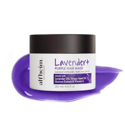ALFHEIM Lavender+ Purple Hair Mask for Blonde, Silver & Color-Treated Hair Deep Repair & Tone Correction Restores Softness & Shine with Quinoa Extract & Vitamin E 8.45 oz / 250 ml