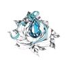 2PCS Sketch Flower Waterproof Temporary Tattoos, Black Rose Pattern Female, Body Art Hand Finger Tattoo Sticker(CH001) view 2