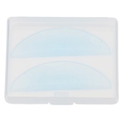 1 Pair Lash Lift Rods, Silicone Eyelash Perming Curler, Silicone Eyelash Perming Curler Makeup Tools, Glitter Reusable Soft Reusable Lash Lifting Pads with Storage Box Blue (M)
