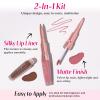 bayfree 2 PCS Lip Liner and Lip Stain Combo Set, High Pigmented Long Lasting Velvet Lip Tint, Well-Defined Lipliner, Weightless Waterproof Not Animal Tested, Matte Finish Makeup view 2