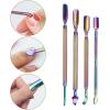 4pcs Best Stainless Steel Nail Pusher Set with Dual Ended Design, Shovel Shape for Gentle Manicure Experience, Lightweight and Compact, Travel or Salon Use, Cuticle Pusher Peelers view 2