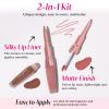 bayfree 2 PCS Lip Liner and Lip Stain Combo Set, High Pigmented Long Lasting Velvet Lip Tint, Well-Defined Lipliner, Weightless Waterproof Not Animal Tested, Matte Finish Makeup view 2