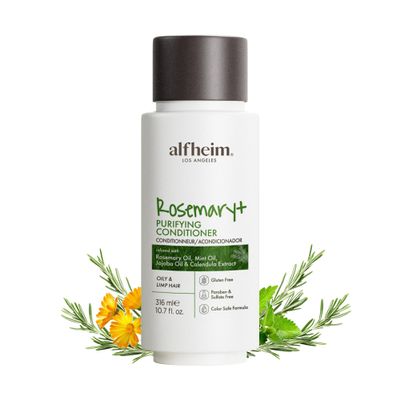 ALFHEIM Rosemary+ Purifying Conditioner for Oily & Fine Hair with Rosemary, Peppermint & Jojoba Oils Travel Size  Balancing Hydration, Lightweight Smoothness & Refreshing Volume  Sulfate Free