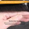 0.06mm Super Ultra Thin Skin Hair System for Men with Human Hair 8x10 inch Hairpiece for Men Hair System All V-Looped Mens Toupee Off Black 1B with 10% Grey view 3