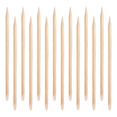 Healeved 100pcs Cuticle Sticks for Nails Dual-ended Manicure Tools for Nail Cleaning and Cuticle Pushing Safe and Smooth for Home and Salon Use