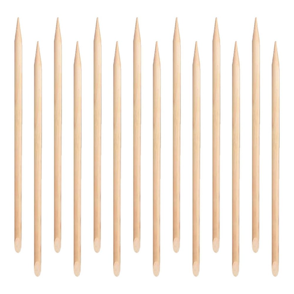 Healeved 100pcs Cuticle Sticks for Nails Dual-ended Manicure Tools for Nail Cleaning and Cuticle Pushing Safe and Smooth for Home and Salon Use