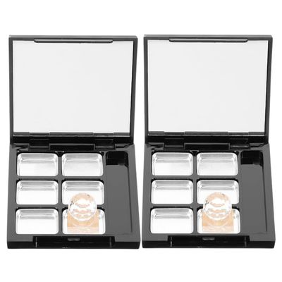 Beaupretty 2sets Empty Makeup Organizer Palette Refillable Eyeshadow and Lipstick Holder for Cosmetic Storage and Travel Convenience