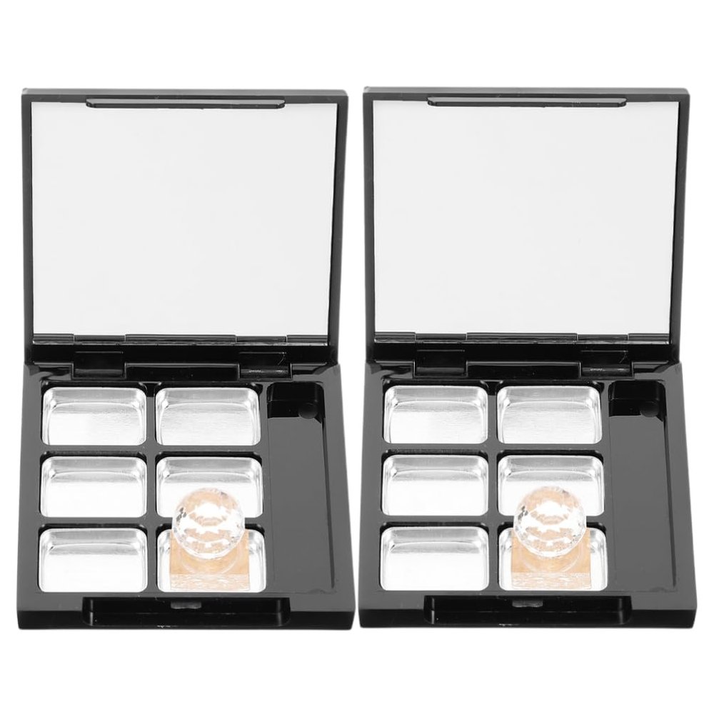 Beaupretty 2sets Empty Makeup Organizer Palette Refillable Eyeshadow and Lipstick Holder for Cosmetic Storage and Travel Convenience