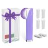 PELCAS Electric Dermaplaning Tool for Women Face with LED Light 3 Speeds Mini Dermaplaning Razor with 6 Blades, 2 in 1 Facial Peach Fuzz Hair & Exfoliation Removal System At Home BV18-712 Light Purple view 1