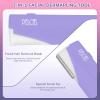 PELCAS Electric Dermaplaning Tool for Women Face with LED Light 3 Speeds Mini Dermaplaning Razor with 6 Blades, 2 in 1 Facial Peach Fuzz Hair & Exfoliation Removal System At Home BV18-712 Light Purple view 4