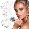 10 Sheets Glitter Freckle Tattoo, Silver Glitter Face Makeup Speckles, Eyes Makeup Accessories Temporary Tattoo for Women and Girls, Cosmetic Freckle for Face view 1