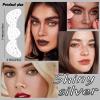 10 Sheets Glitter Freckle Tattoo, Silver Glitter Face Makeup Speckles, Eyes Makeup Accessories Temporary Tattoo for Women and Girls, Cosmetic Freckle for Face view 3